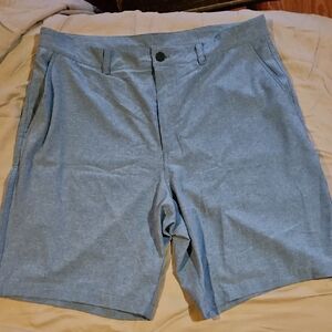 Men's Casual Light Blue Chambray Shorts